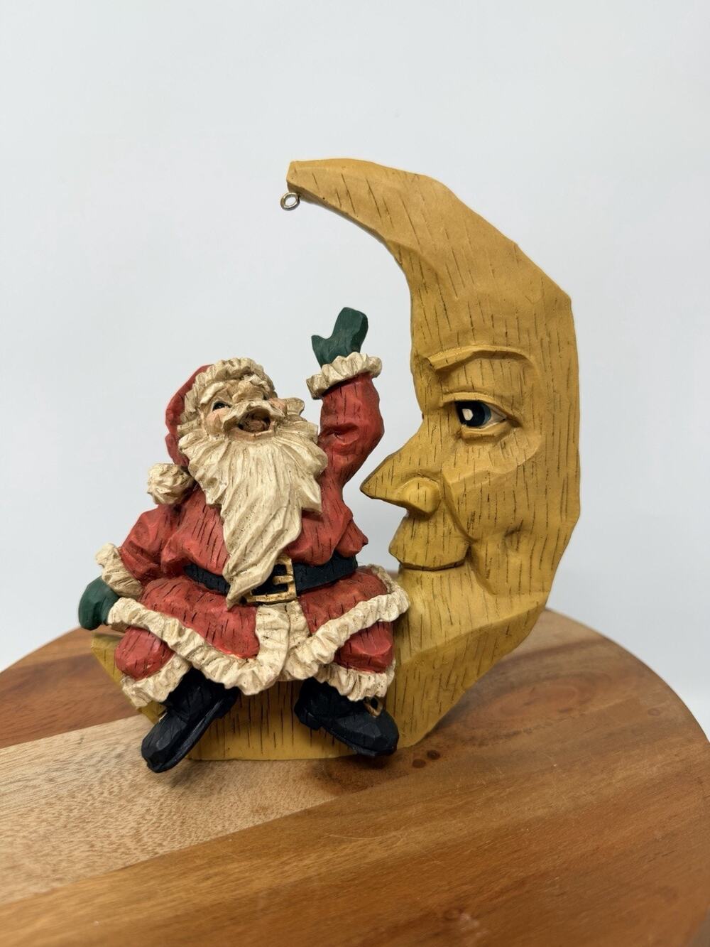 Vintage House Of Lloyd Man On The Moon Clause Christmas Figurine Resin 6.5”H